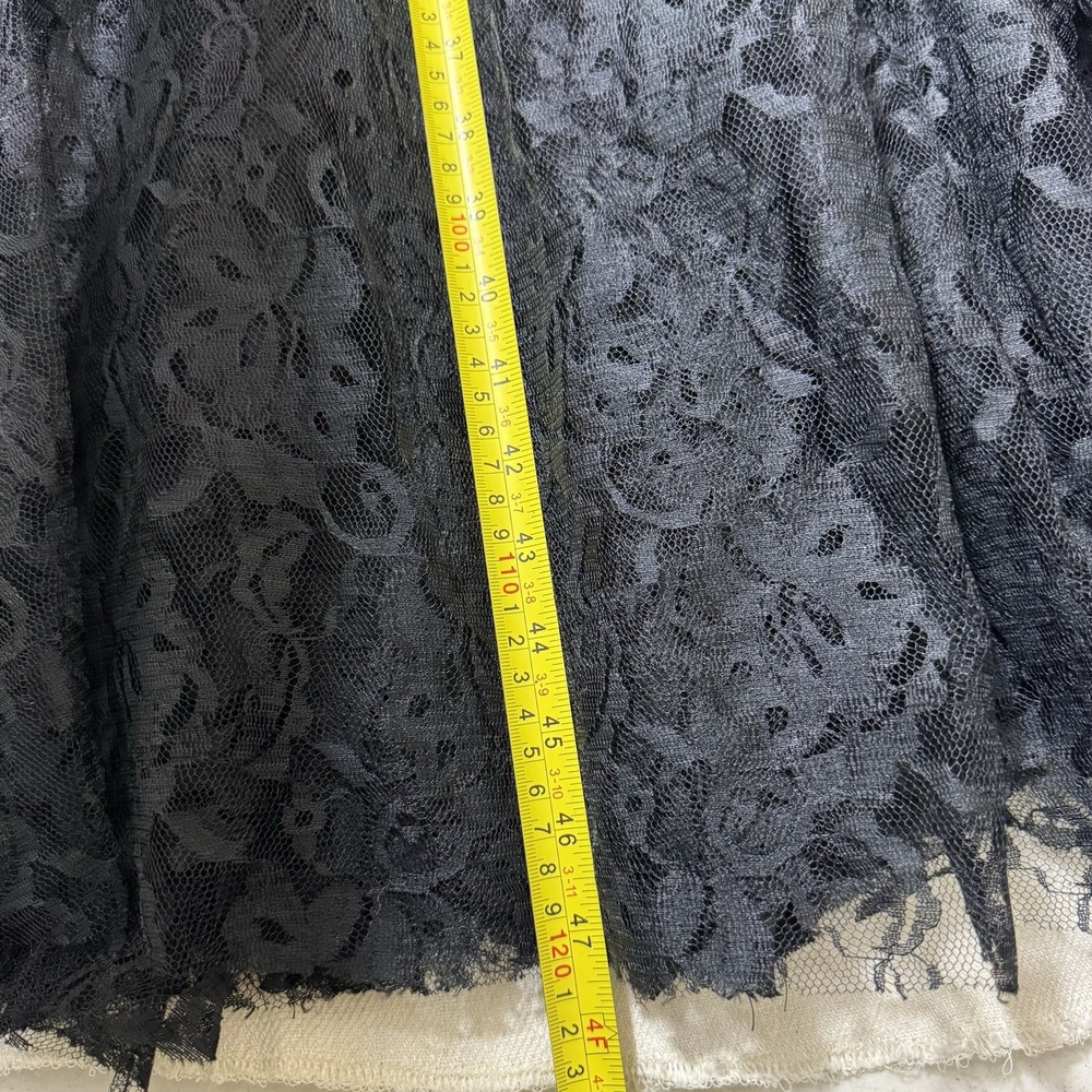 VTG 80s Black Velvet Lace Dress Size XS Sheer Witchy Goth Whimsigoth Formal Prom - Picture 5 of 12